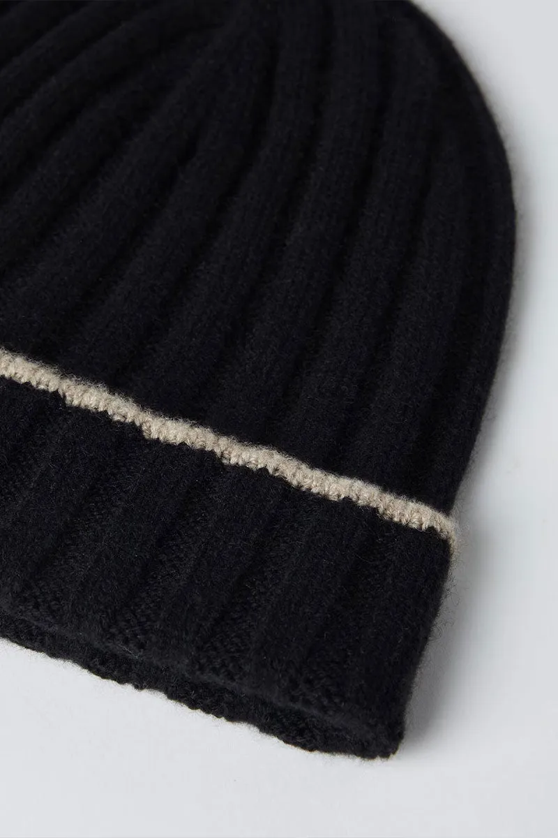 Cashmere Ribbed Beanie