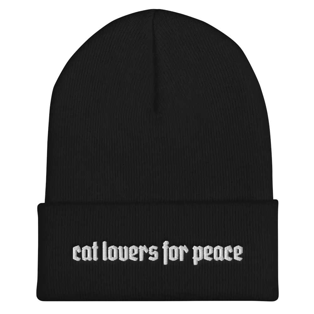 CAT LOVERS FOR PEACE Beanie