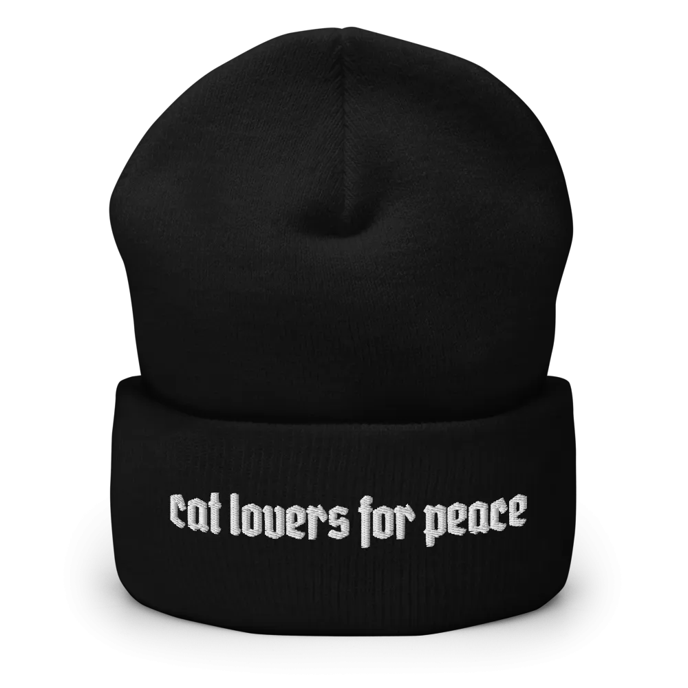 CAT LOVERS FOR PEACE Beanie
