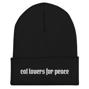 CAT LOVERS FOR PEACE Beanie
