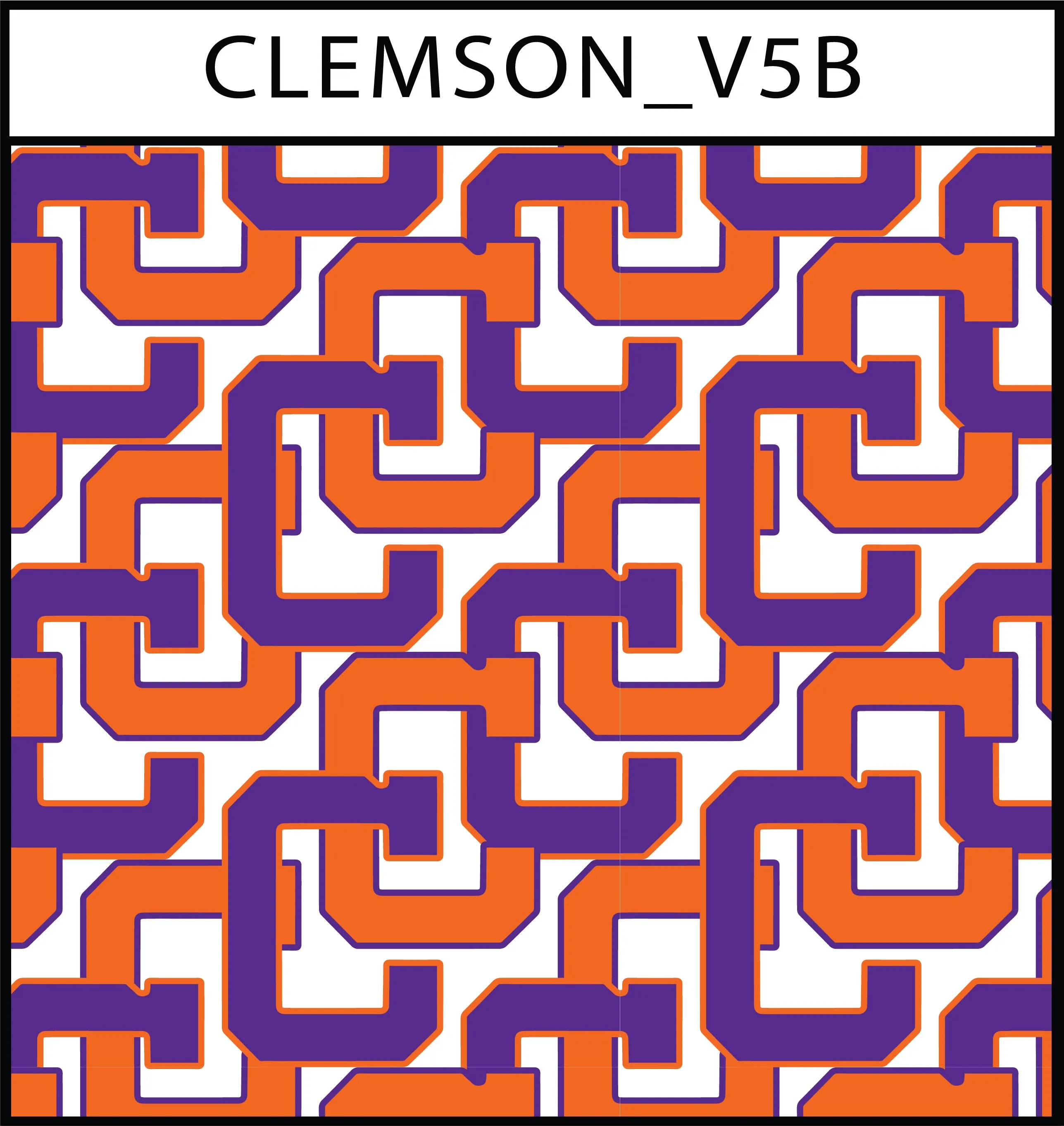 Clemson Print Men's Polo Shirt - MP01CU-CLEMSON_V5B