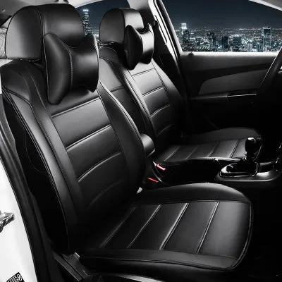 Color: Black - Car Seat Cover All Season Leather