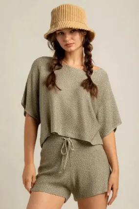 Comfy Olive Knit Sweater Set