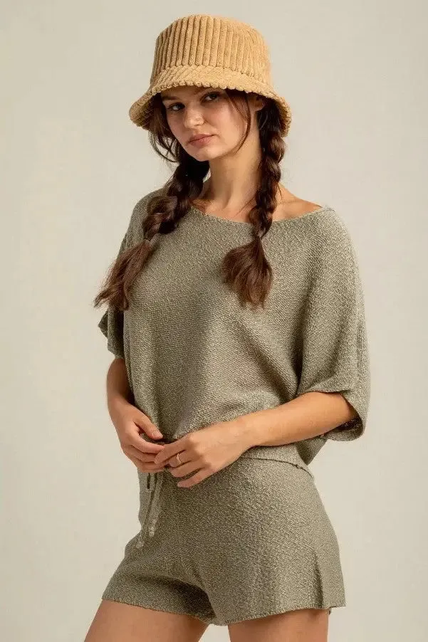 Comfy Olive Knit Sweater Set