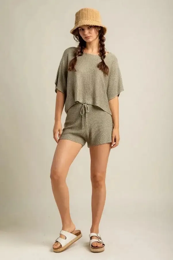 Comfy Olive Knit Sweater Set