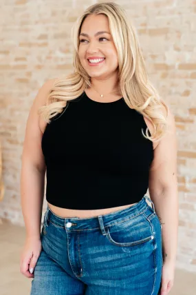 Cream of the Crop Rib Knit Tank Top in Black*