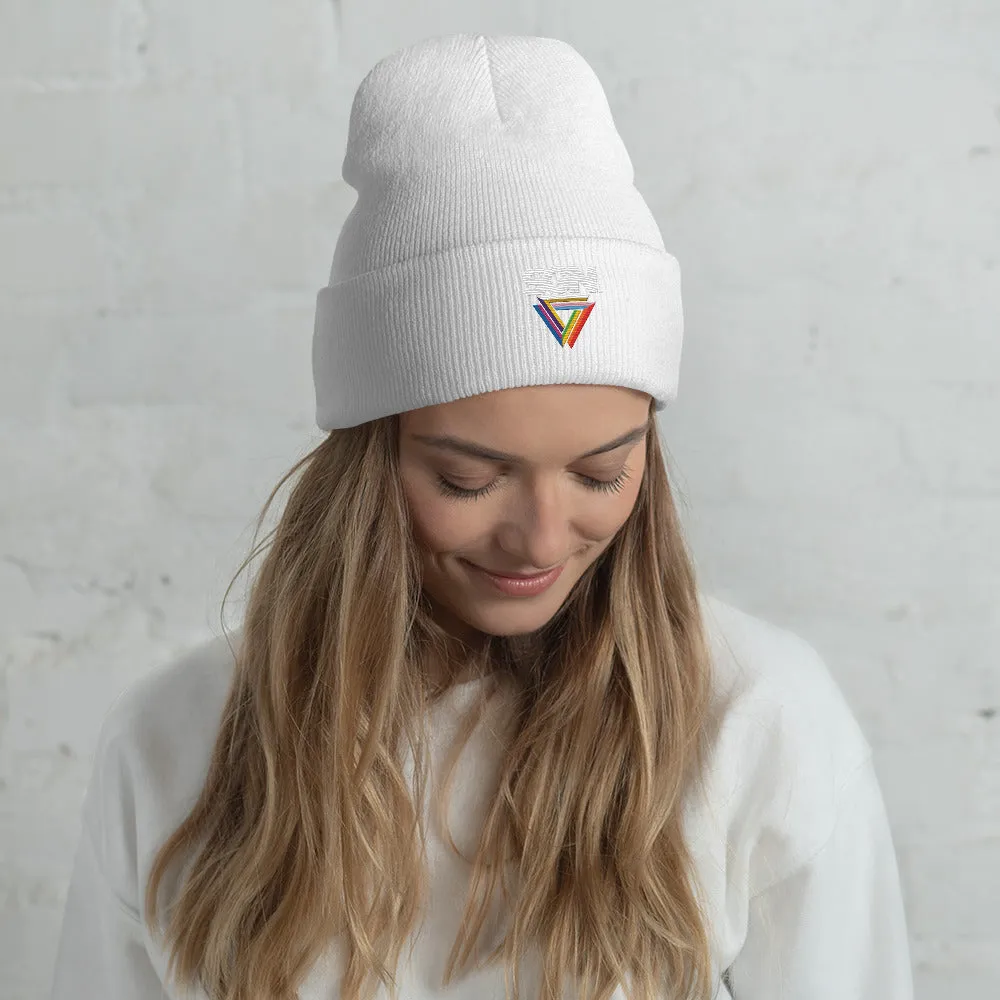 Cuffed SGN Full Color Logo Beanie, Seattle Gay News Knit Hat