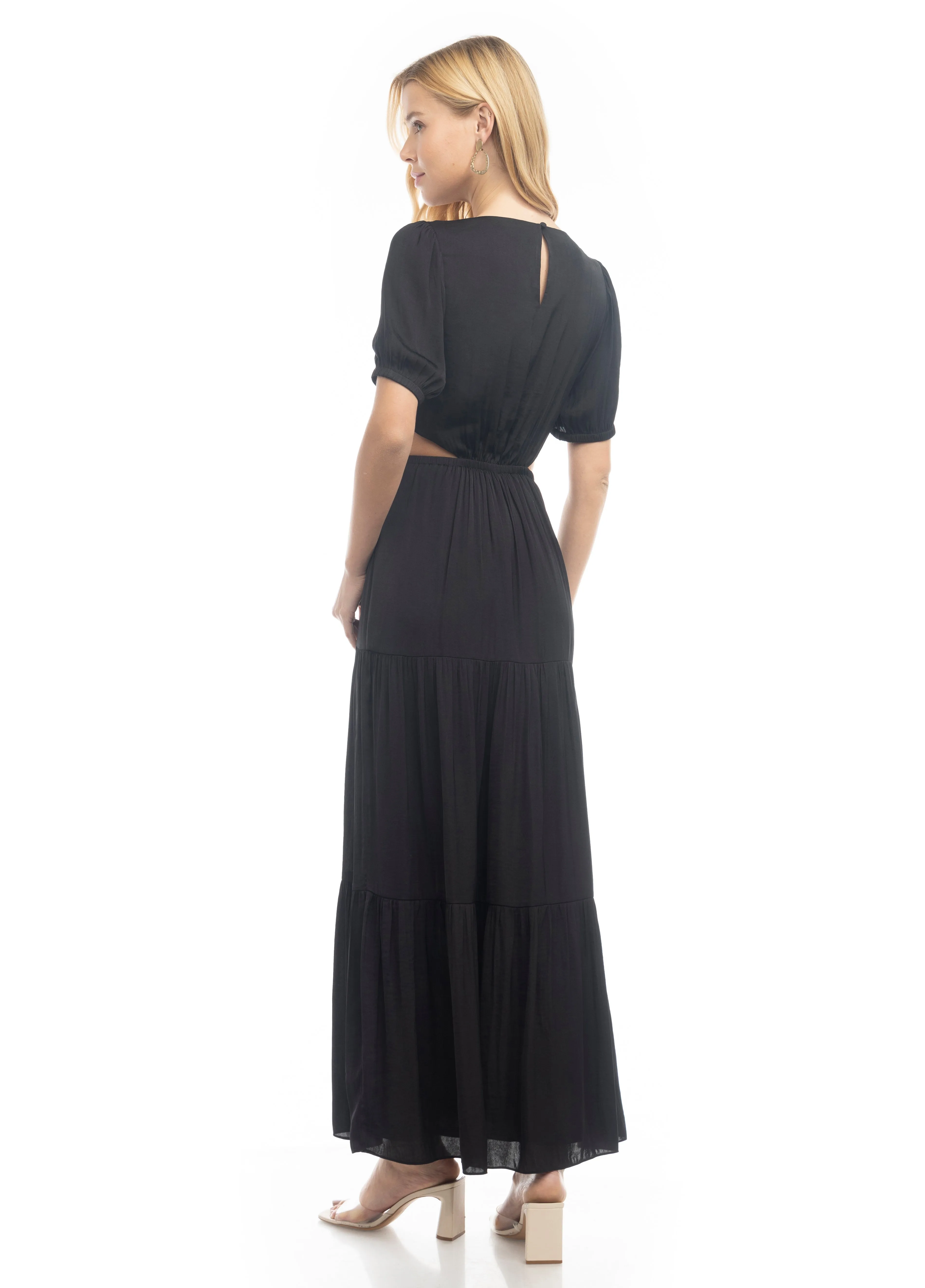 Cut Out Black Maxi Dress