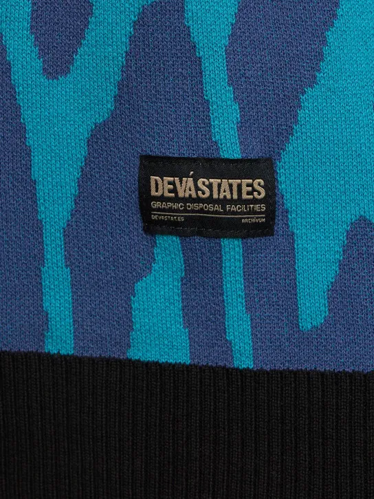 Deva States   Pantera jacquard knit s/s polo shirt 