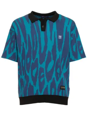 Deva States   Pantera jacquard knit s/s polo shirt 