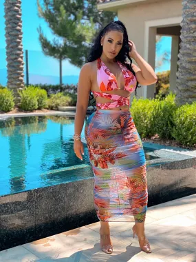 Flourish Sheer Maxi skirt