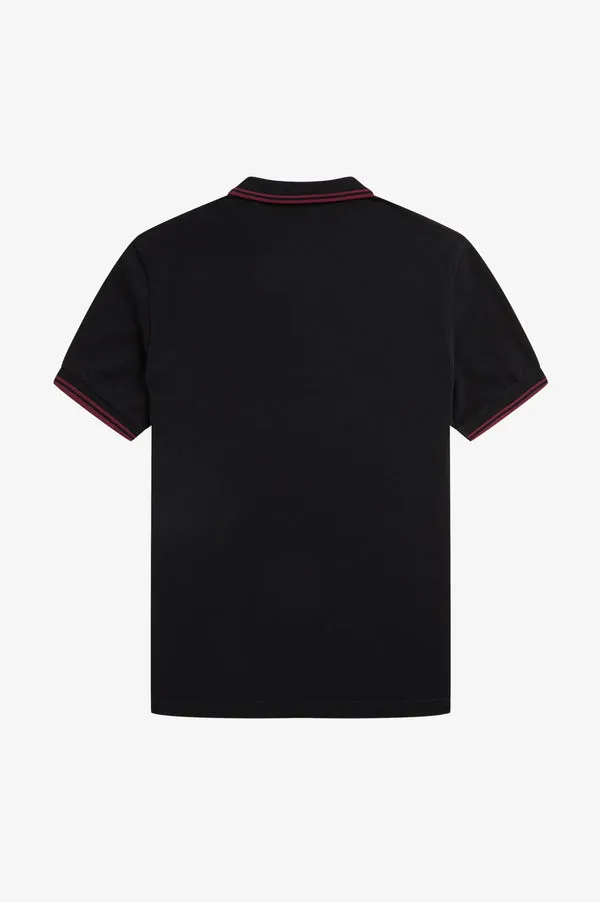 Fred Perry M3600 Polo - Black / Tawny Port