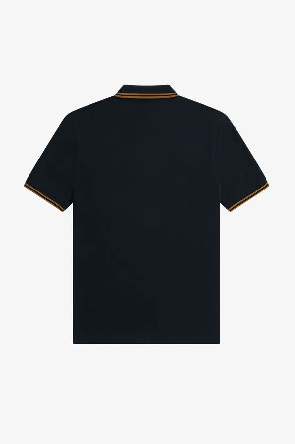 Fred Perry M3600 Polo - Navy / Dark Caramel