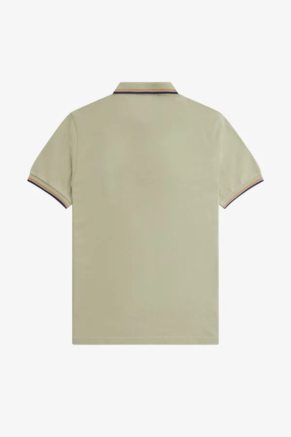 Fred Perry M3600 Polo - Seagrass / Light Rust / French Navy