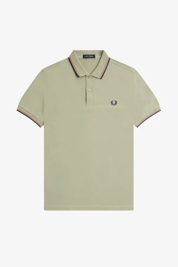 Fred Perry M3600 Polo - Seagrass / Light Rust / French Navy