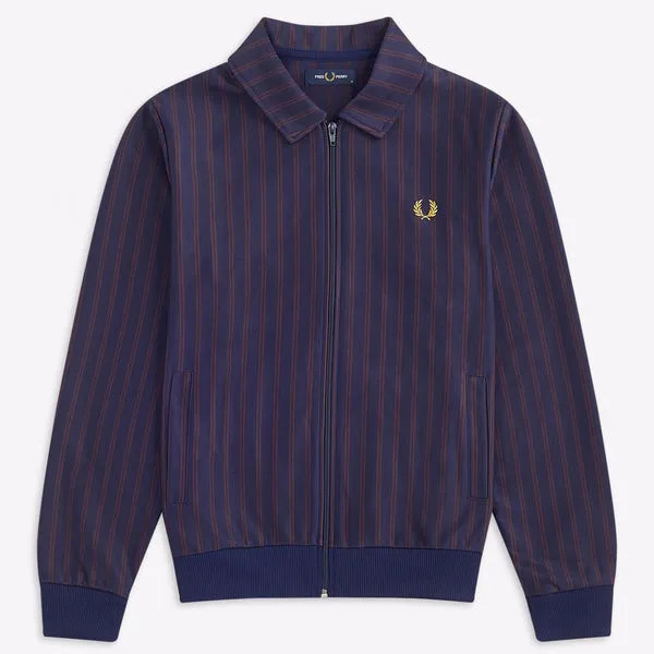 Fred Perry Striped Track Jacket Carbon Blue
