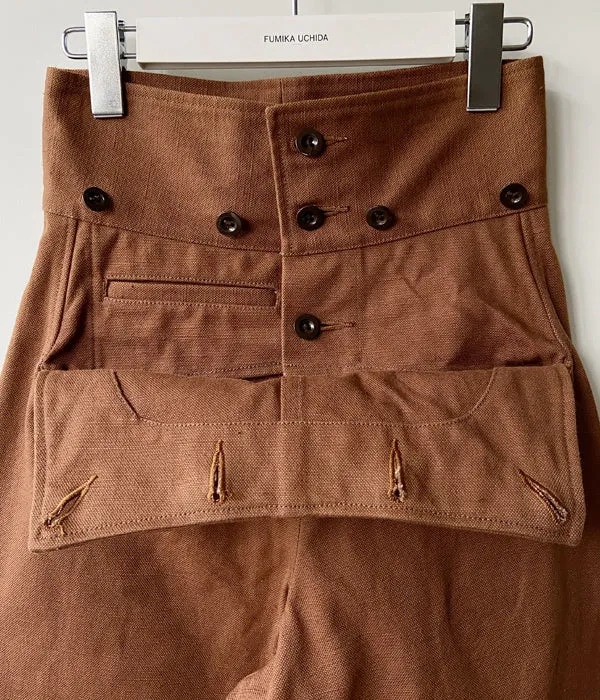 FUMIKA_UCHIDA/CANVAS HIGH-WAIST SAILOR PANTS(BROWN)