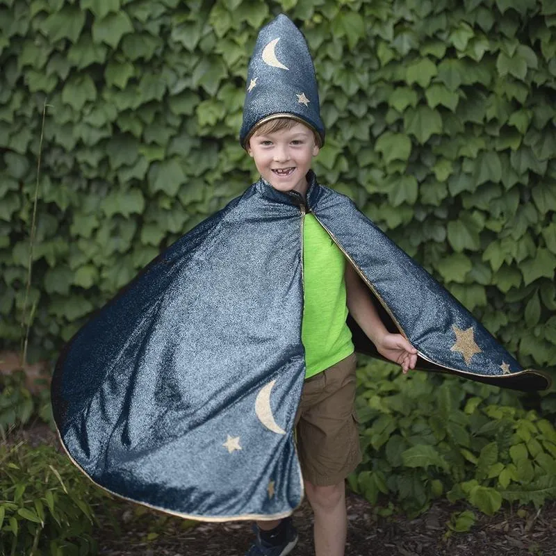 Great Pretenders Starry Night Cape & Hat - Turquoise