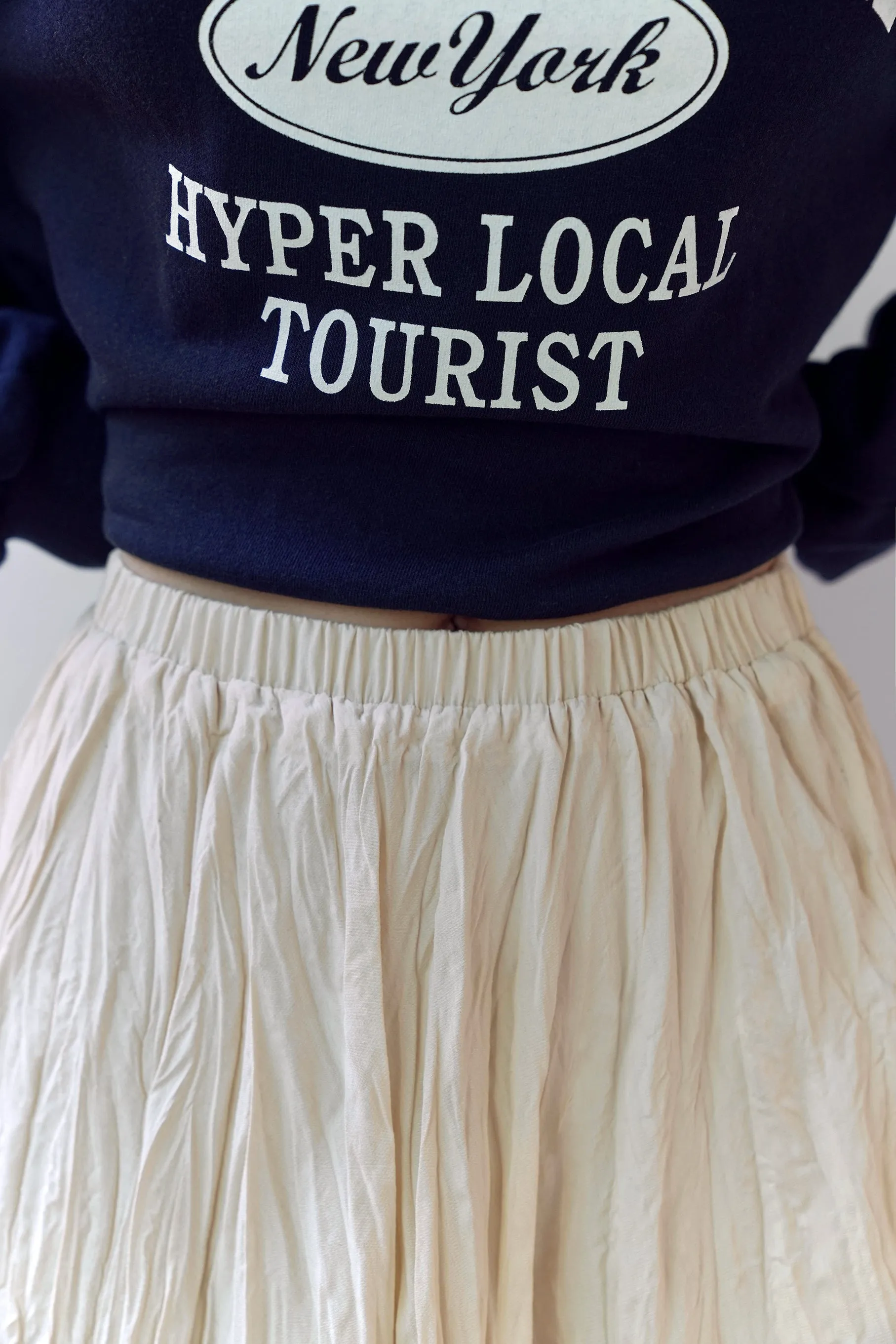 Gwen Wrinkle Skirt, Cream
