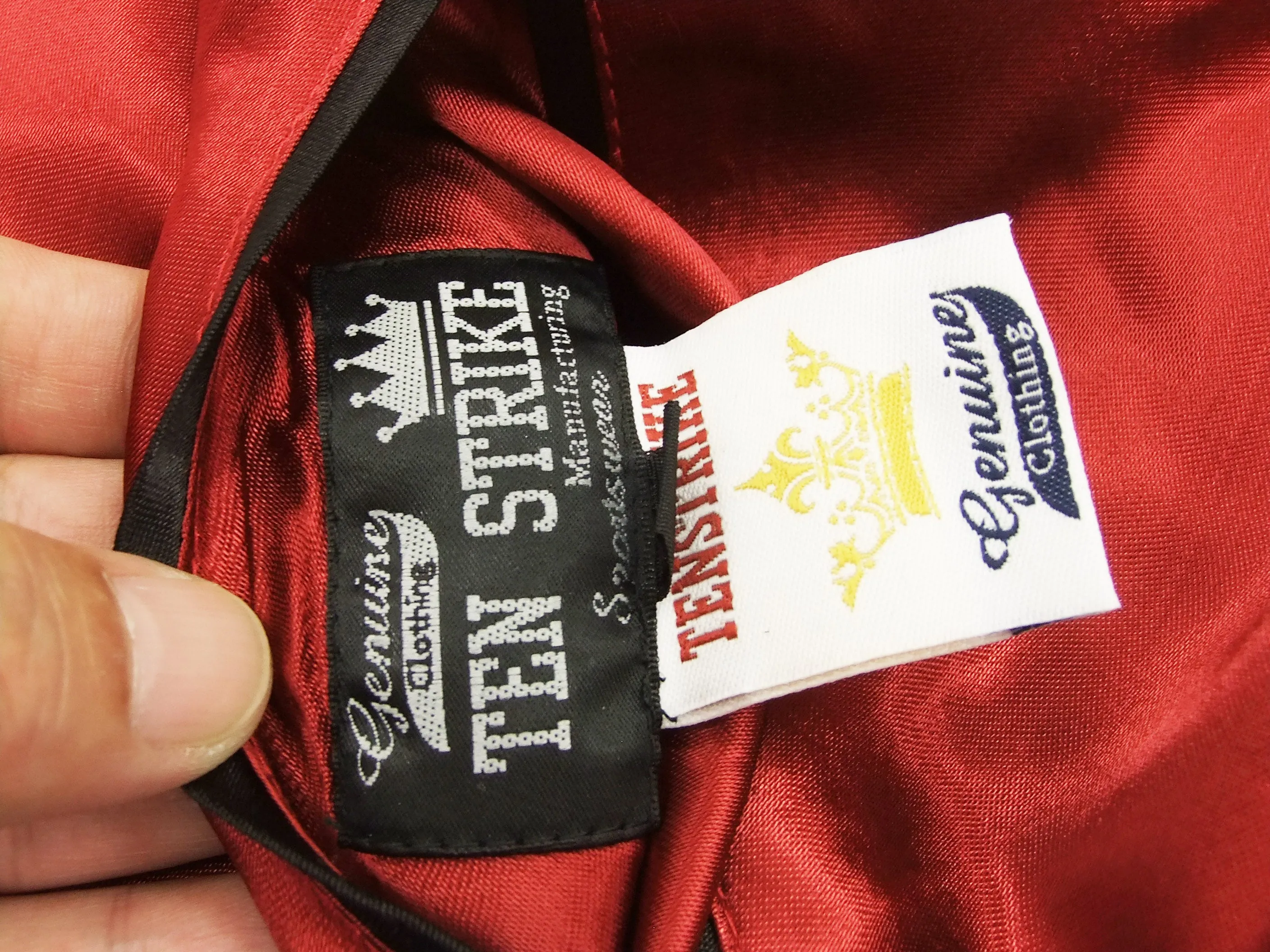 Hanatabi Gakudan Men's Japanese Souvenir Jacket Japanese ONE PIECE Sukajan Script OPSJ-002 Red