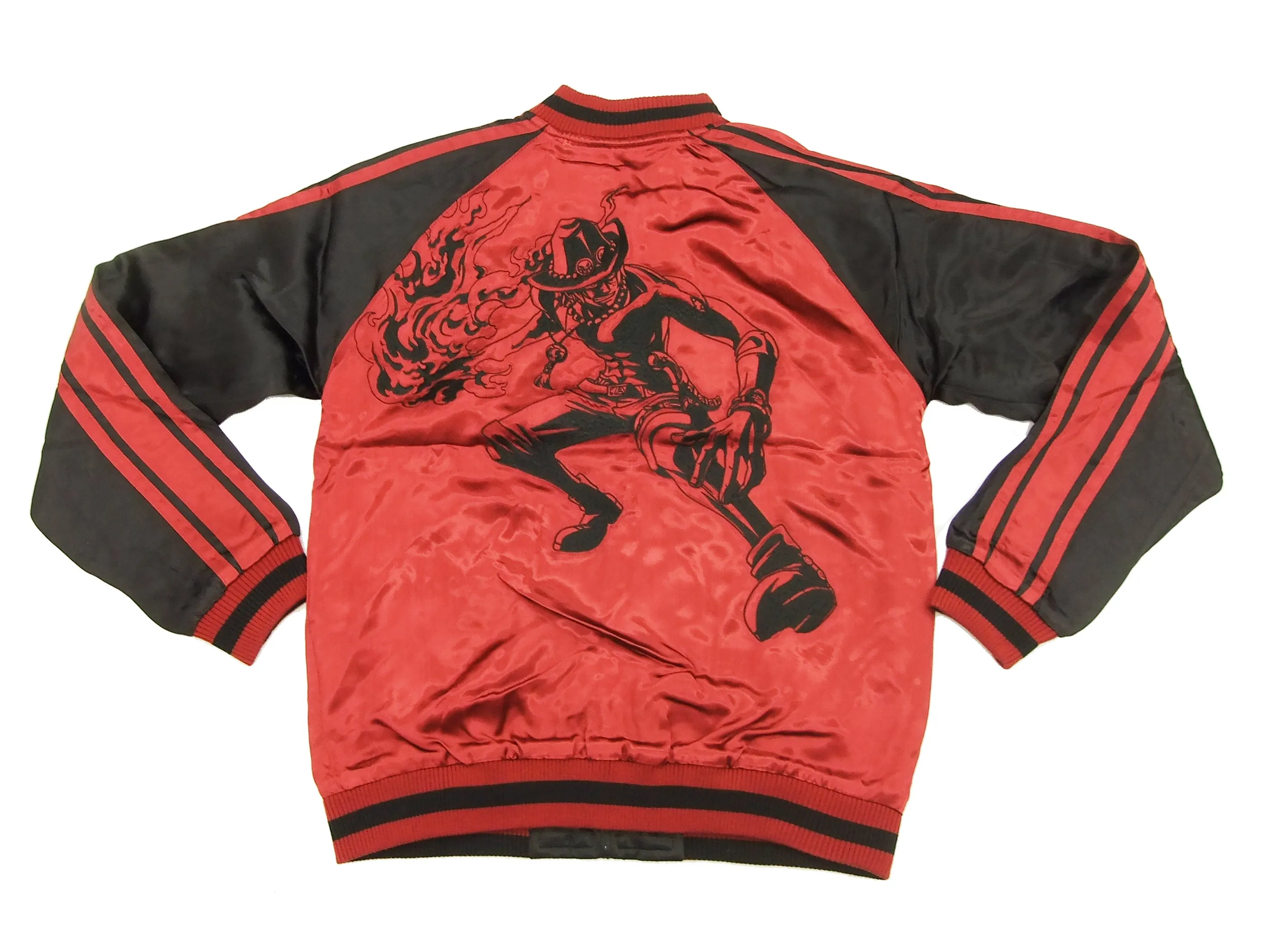 Hanatabi Gakudan Men's Japanese Souvenir Jacket Japanese ONE PIECE Sukajan Script OPSJ-002 Red