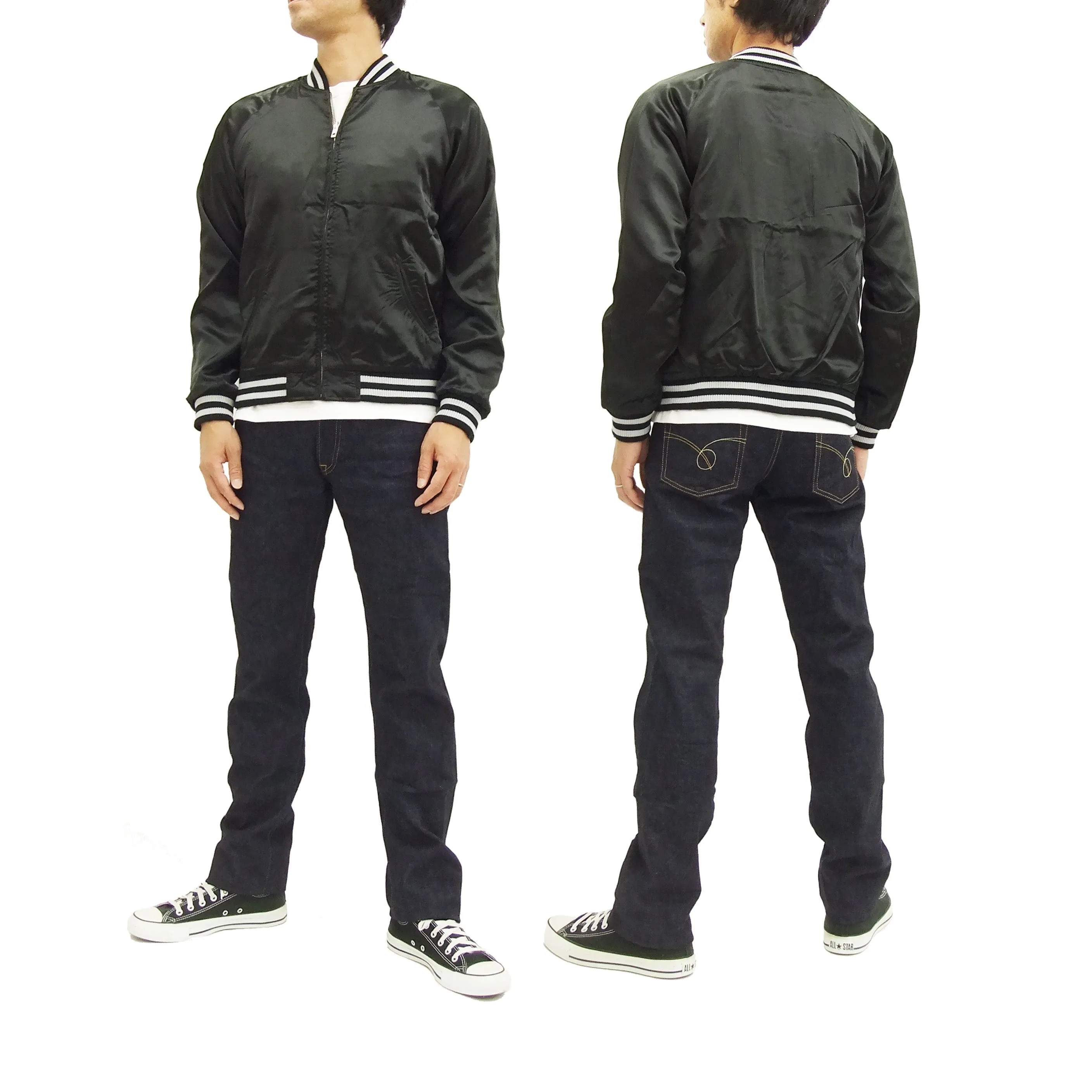 Hanatabi Gakudan Men's Japanese Souvenir Jacket Japanese ONE PIECE Sukajan Script OPSJ-004