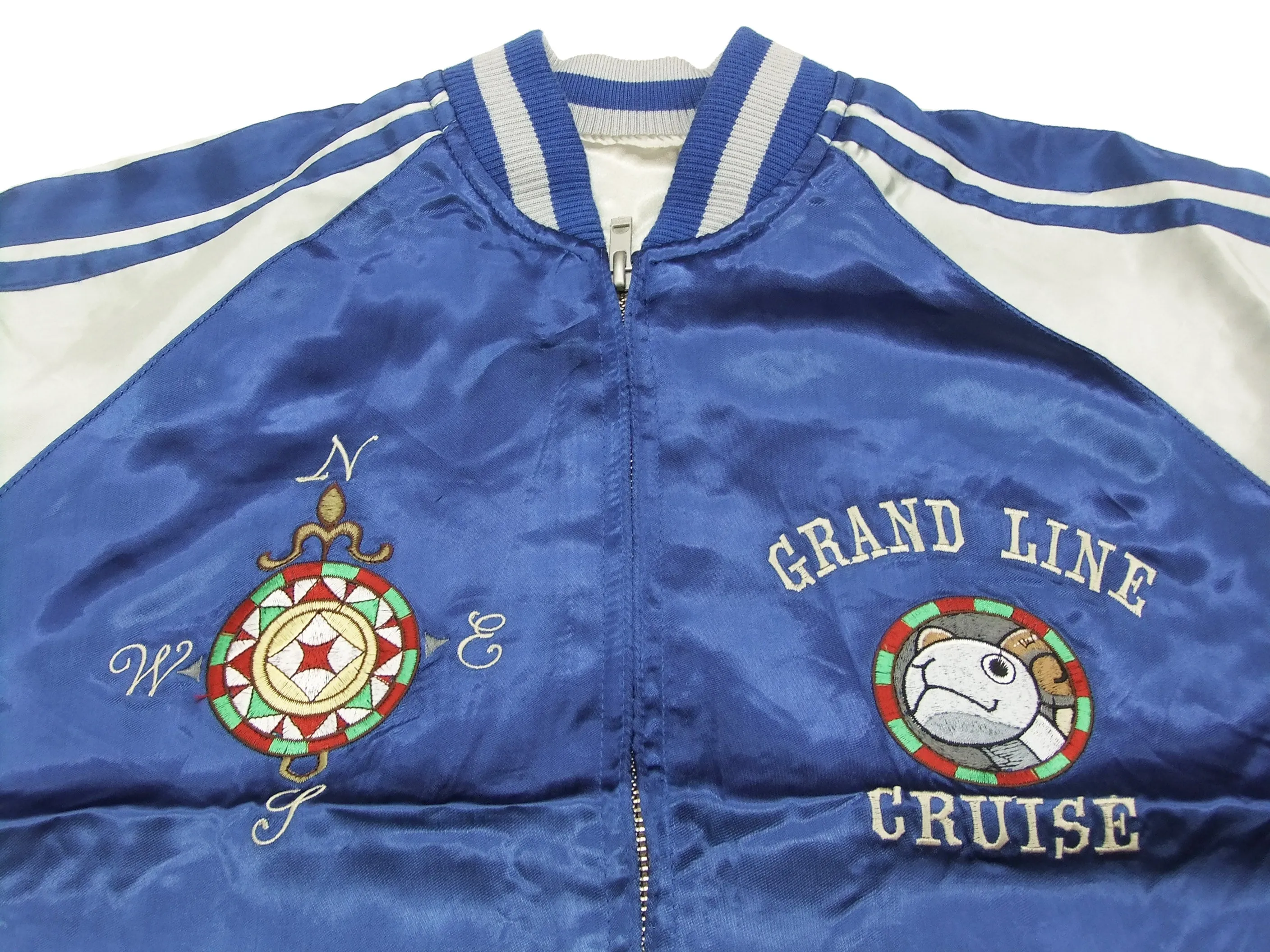 Hanatabi Gakudan Men's Japanese Souvenir Jacket Japanese ONE PIECE Sukajan Script OPSJ-005