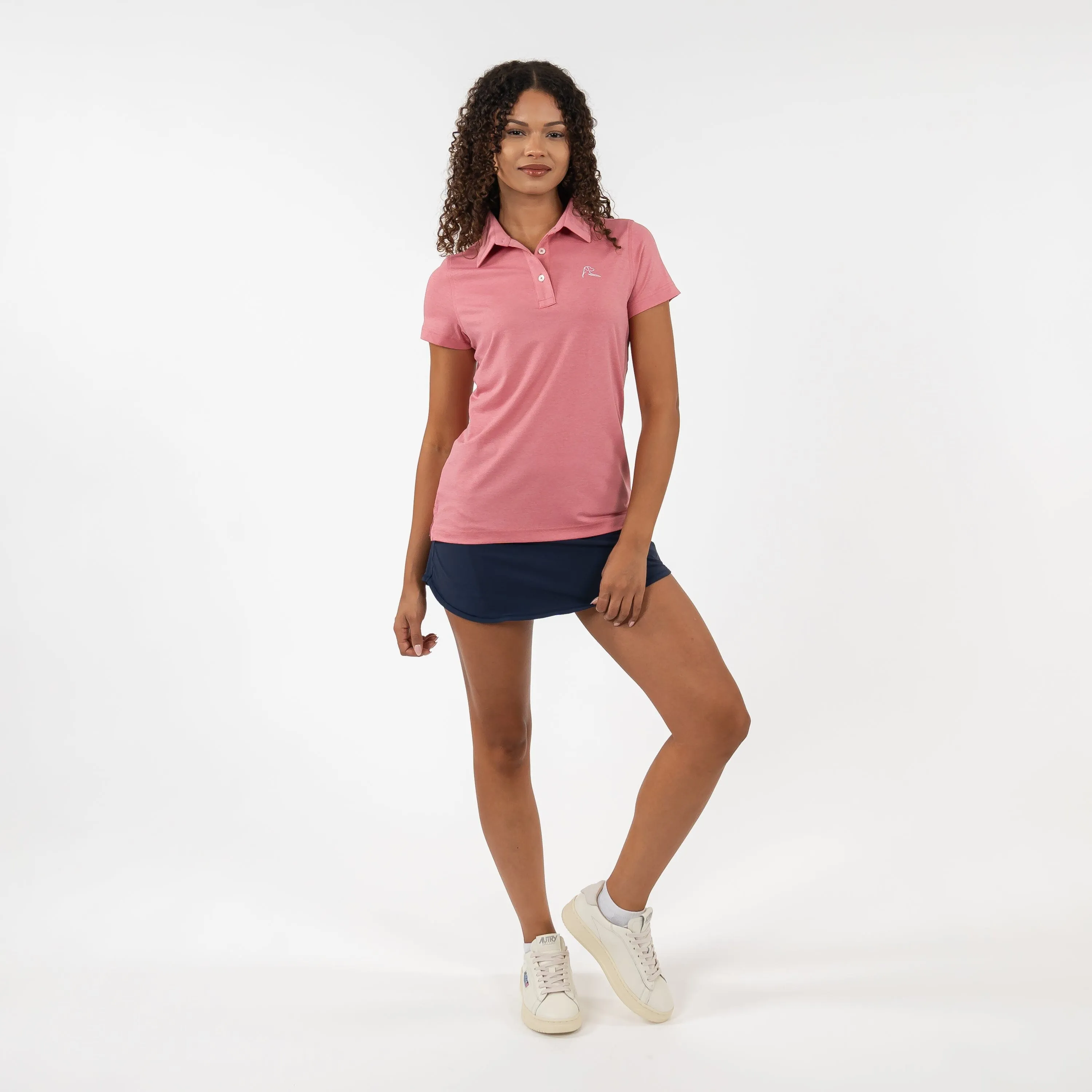 Heather Performance Polo | Heather - Rosewood/Rosewood