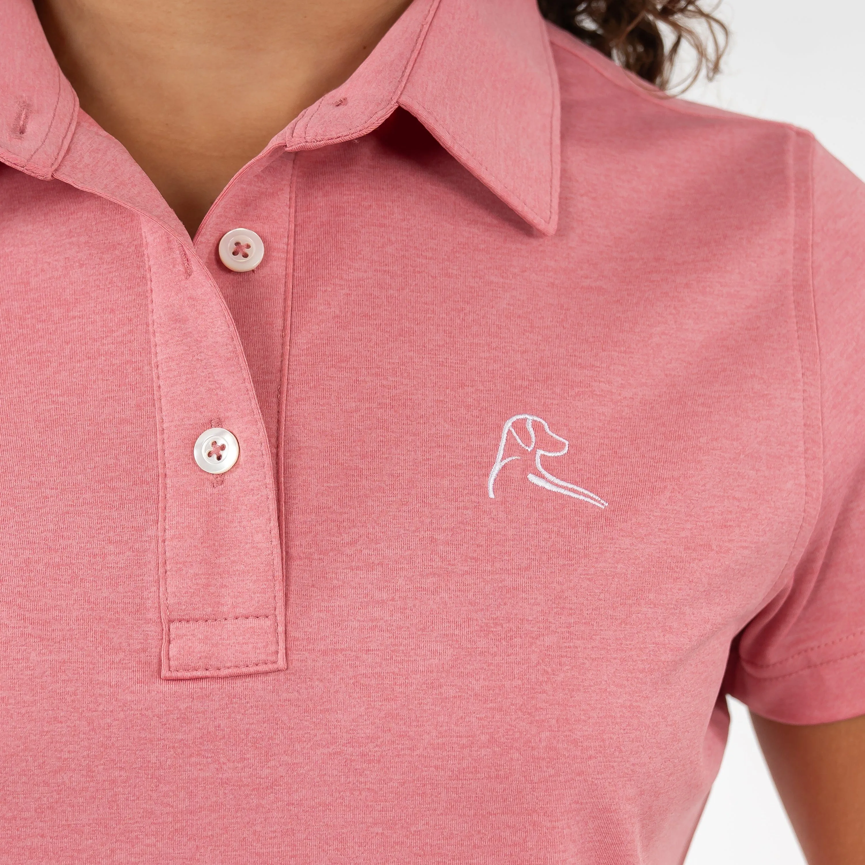 Heather Performance Polo | Heather - Rosewood/Rosewood