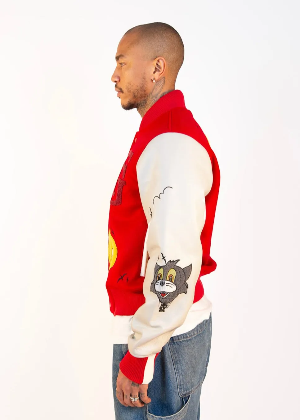 HOT AIR BALLOON VARSITY JACKET - RED