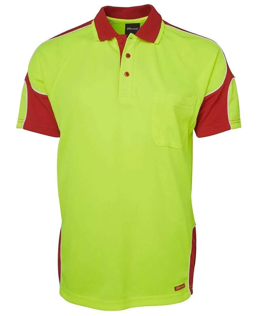 JB'S Hi-Vis Short Sleeve Arm Panel Polo 6AP4S