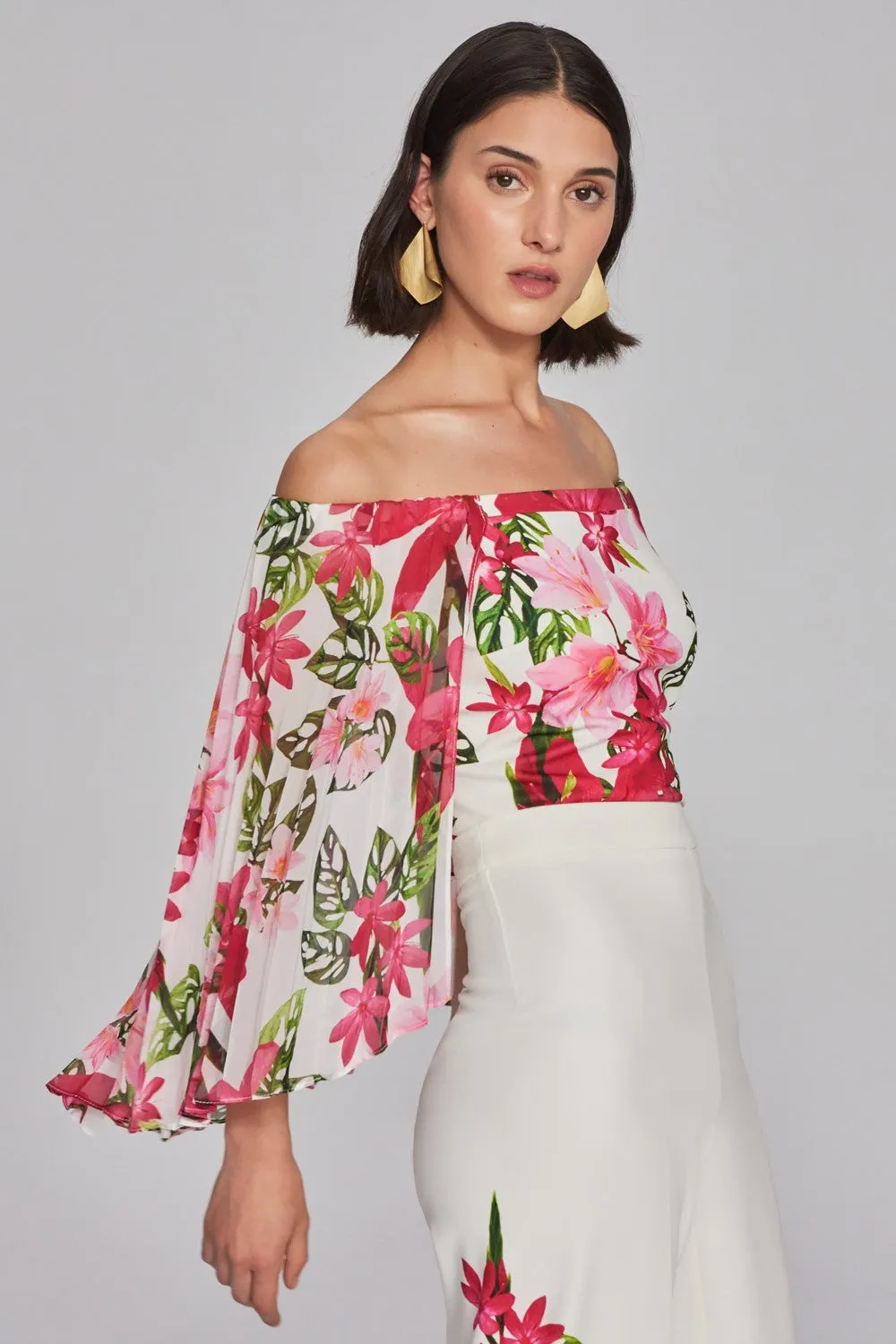 Joseph Ribkoff Top 241780 Vanilla/Multi