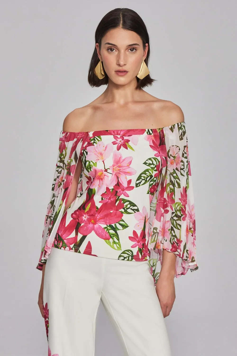 Joseph Ribkoff Top 241780 Vanilla/Multi