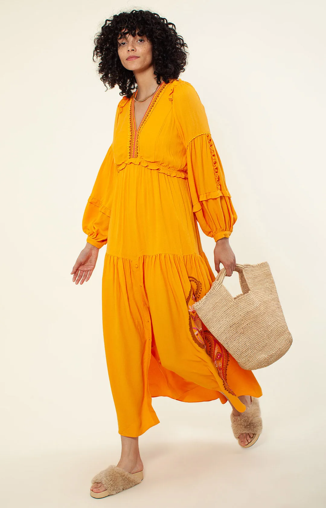 Josephine Embroidered Maxi Dress