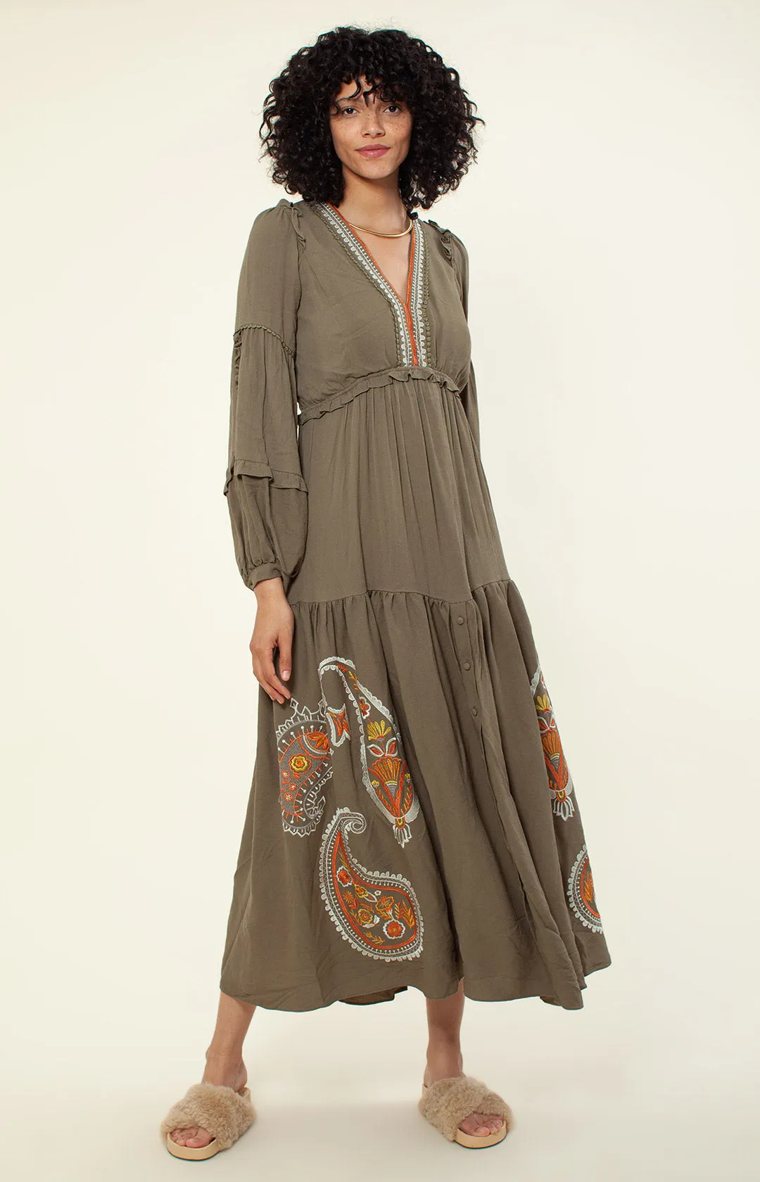 Josephine Embroidered Maxi Dress