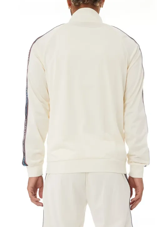 Kappa LOGO TAPE ARTEM 2 TRACK JACKET White Cream-Black-Blue Turkis-White 311B7TW-A3H
