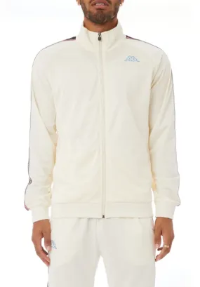 Kappa LOGO TAPE ARTEM 2 TRACK JACKET White Cream-Black-Blue Turkis-White 311B7TW-A3H