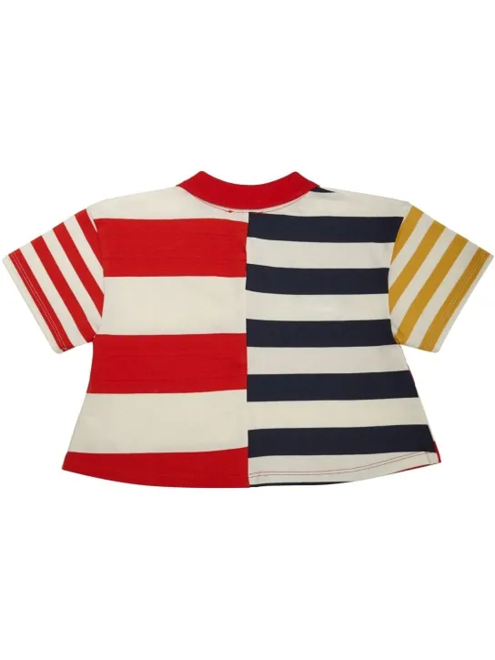 Kenzo Kids   Cotton jersey polo w/ logo embroidery 