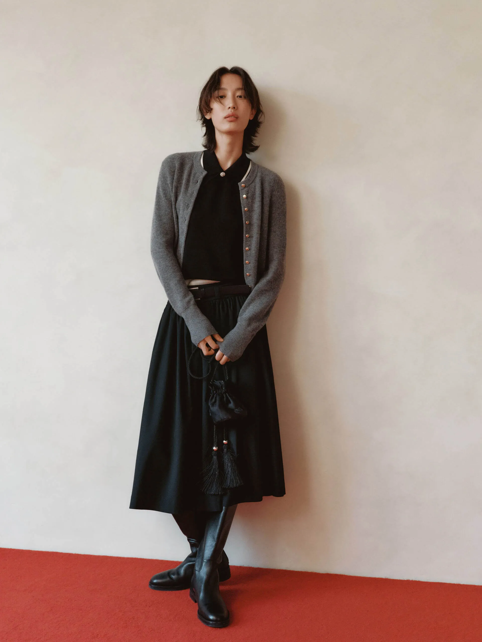 Lapel Collar Fitted Top