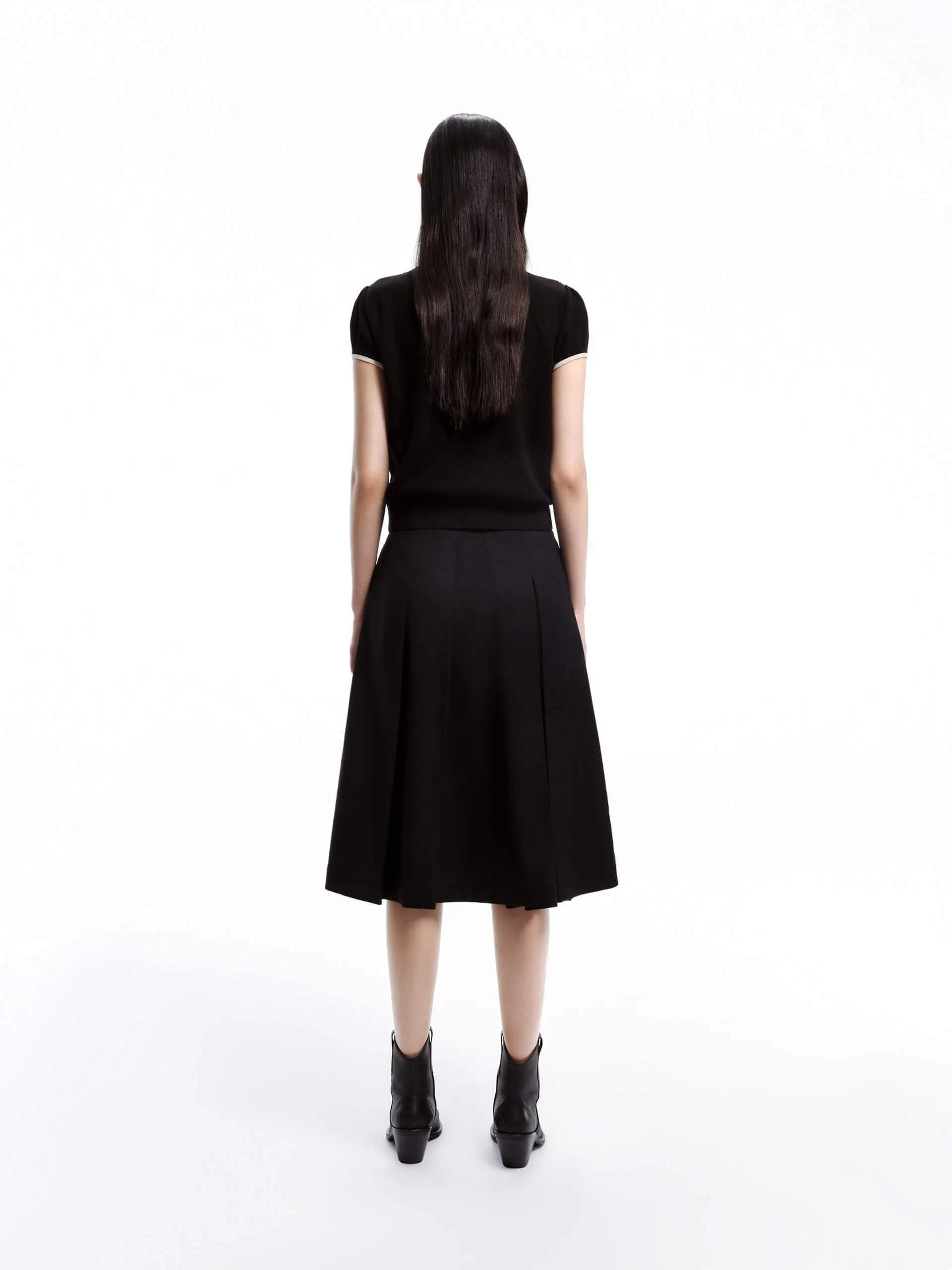 Lapel Collar Fitted Top