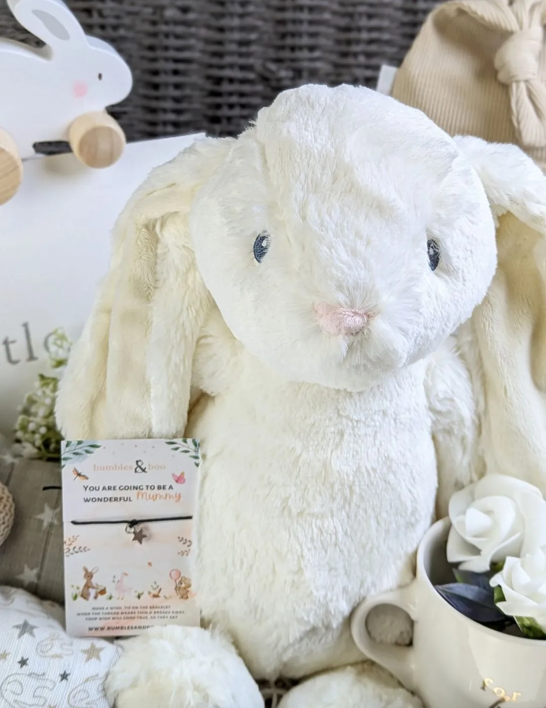 Large Mum To Be Gift - Beautiful Bunny Basket