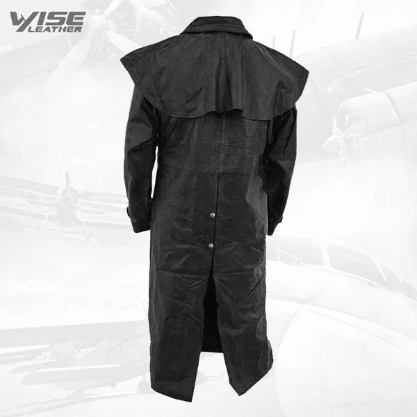Leather Duster With Cape
