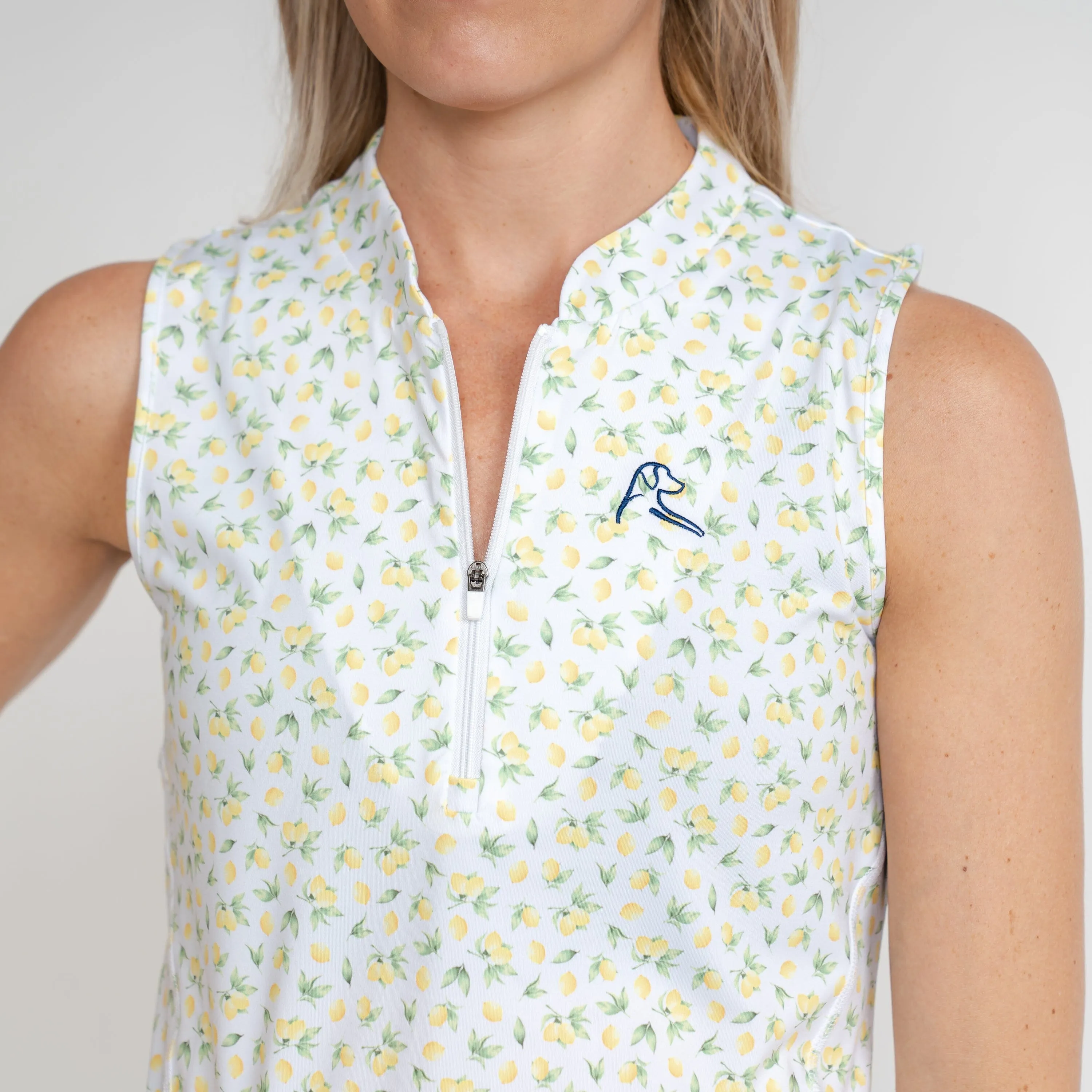 Lemons Sleeveless Zip | The Lemons - White