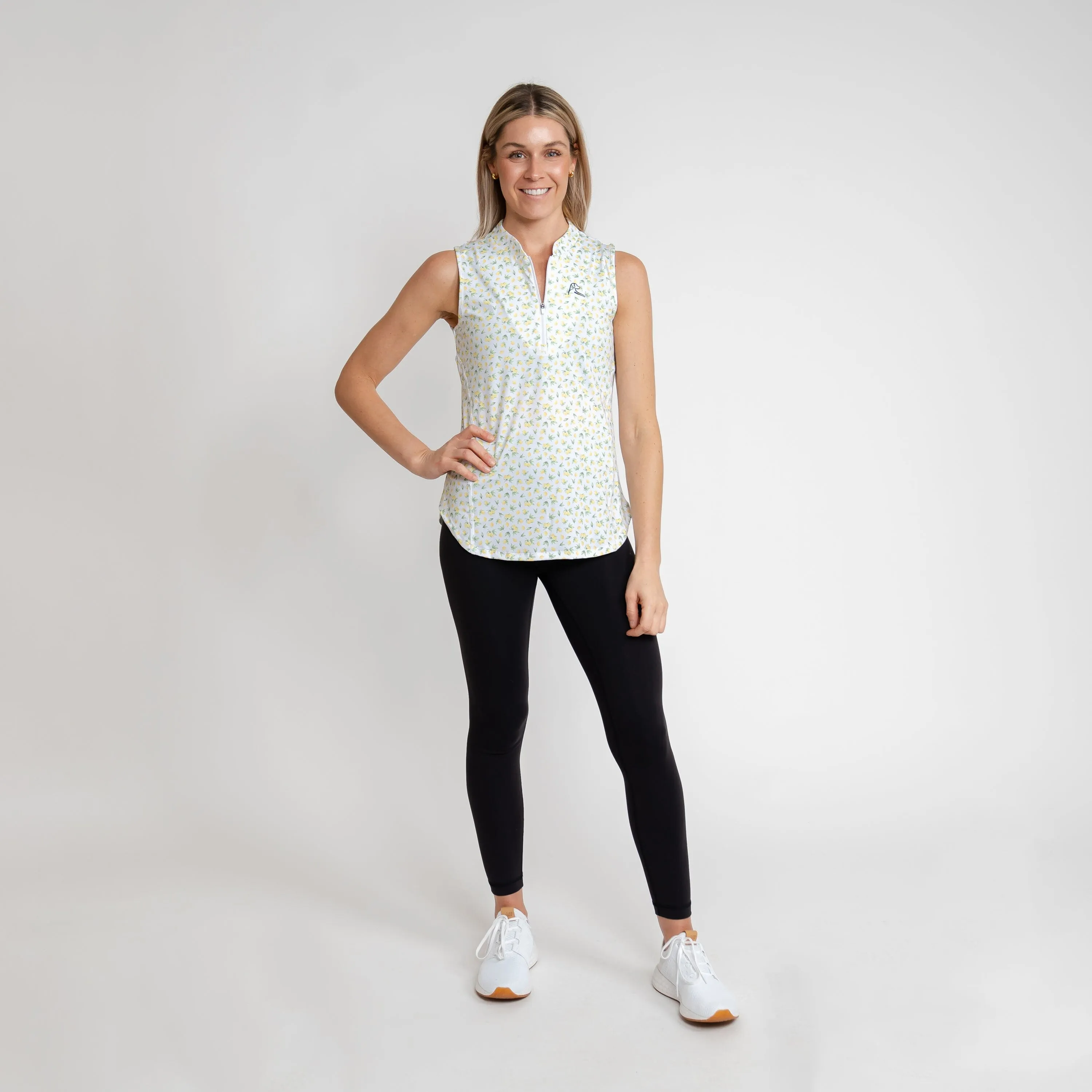 Lemons Sleeveless Zip | The Lemons - White