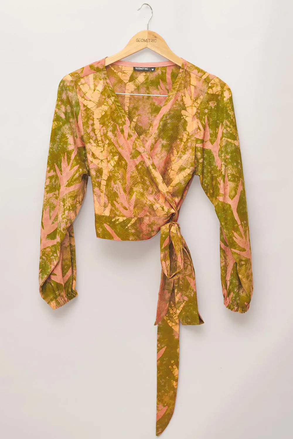 Long Sleeve Wrap Top - Bird of Paradise