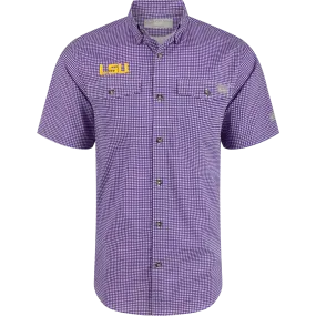 LSU Frat Gingham Short Sleeve Shirt