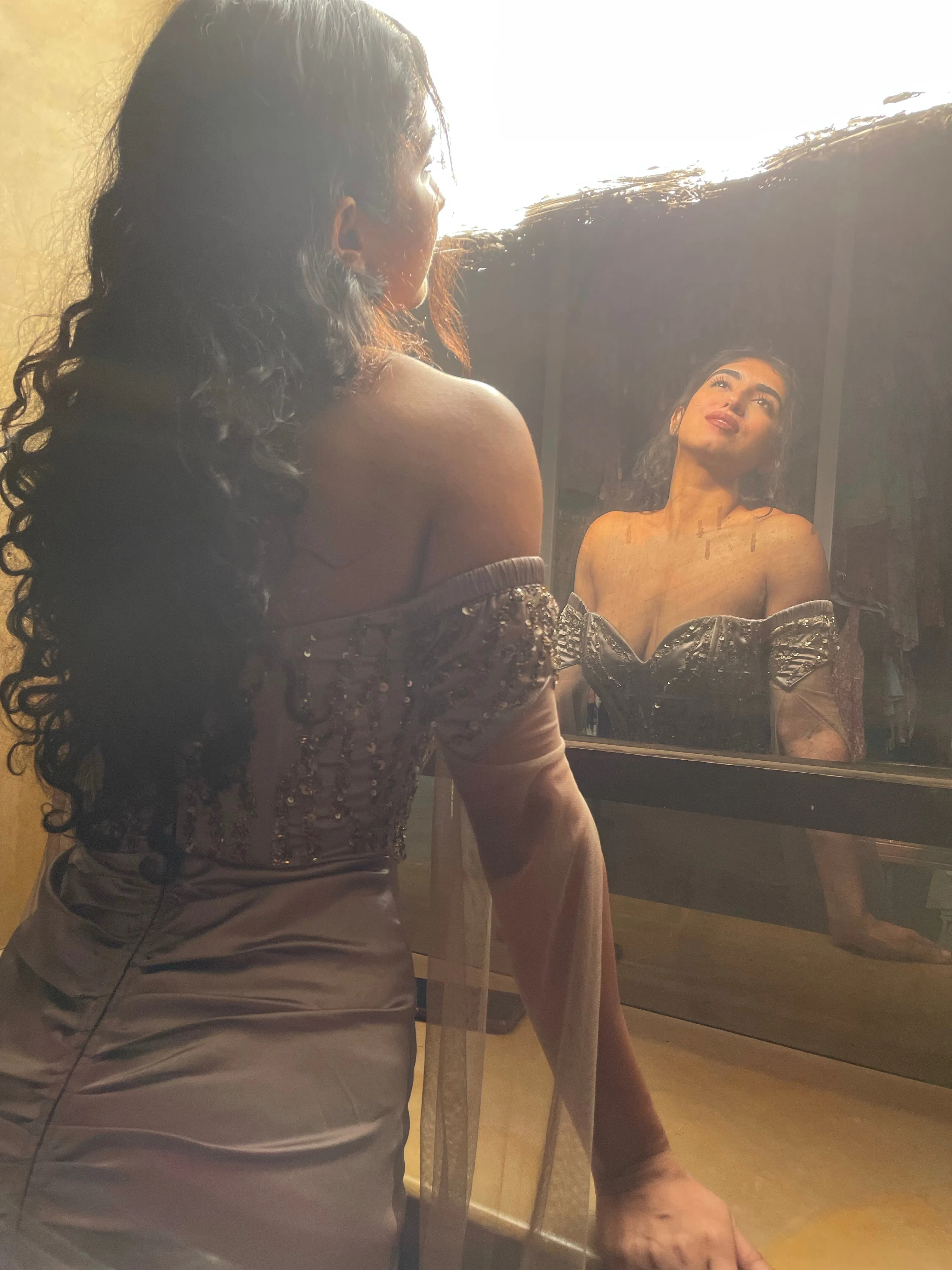 Lucia Hand-Embroidered Trumpet Corset Gown