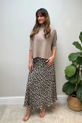 Maddy Silk Mix Printed Skirt