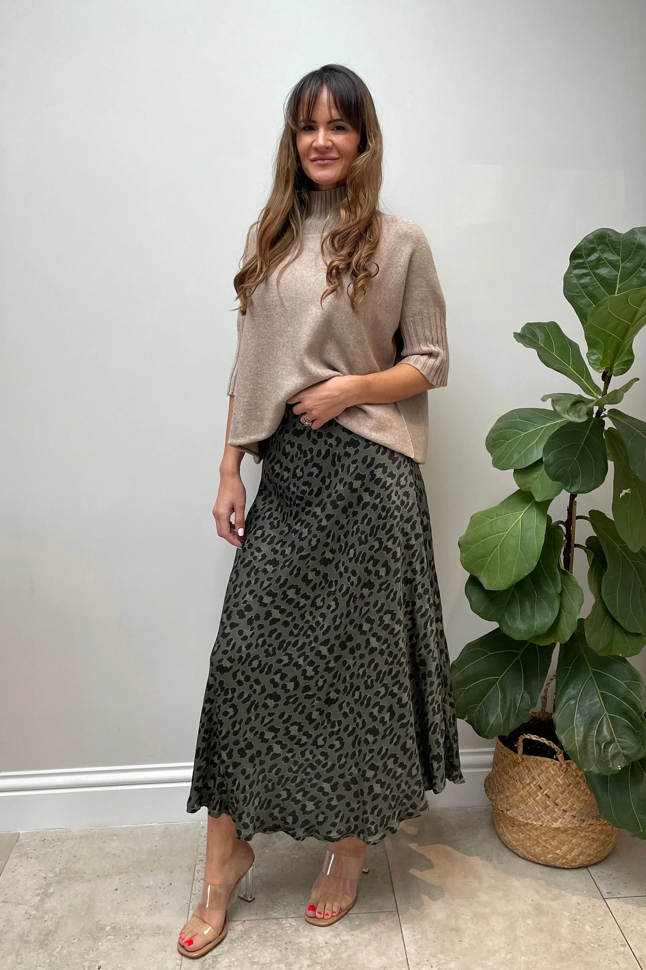 Maddy Silk Mix Printed Skirt
