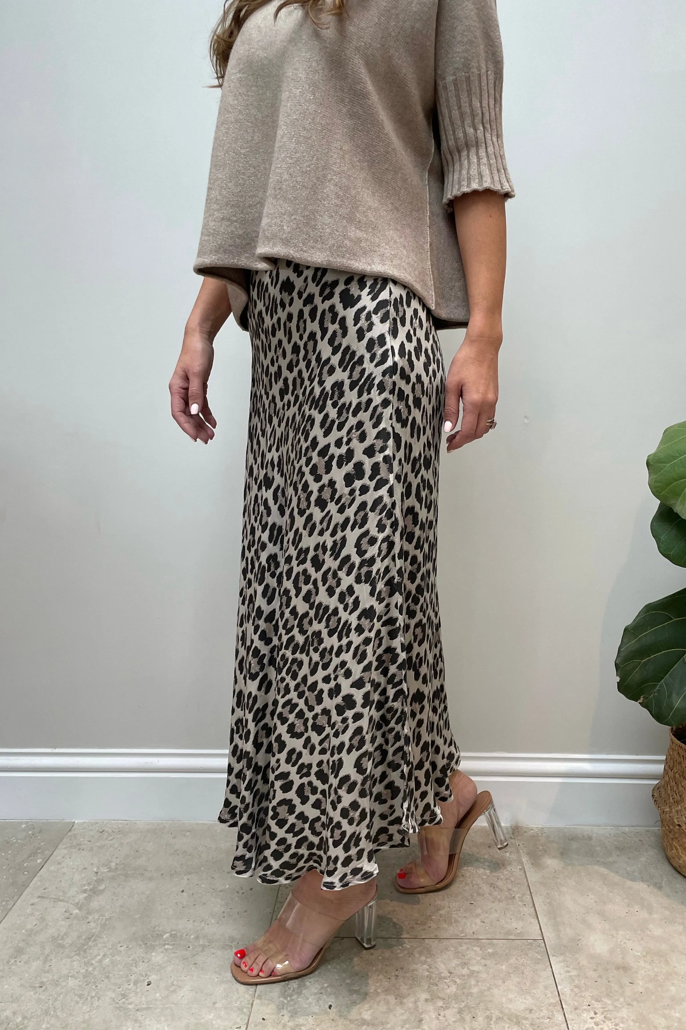 Maddy Silk Mix Printed Skirt